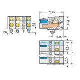 1-conductor female connector CAGE CLAMP® 2.5 mm² light gray