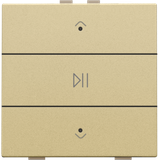 Single audio control with LEDs for Niko Home Control, gold coated