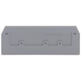 End and intermediate plate 2.5 mm thick gray