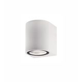 Aluminium White Glass Diffuser LED GU10 1x7 Watt 220-240 Volt IP54 Bulb Excluded Light Down D: 7 W: 8 H: 8 cm