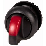 Illuminated selector switch actuator, RMQ-Titan, With thumb-grip, maintained, 2 positions (V position), red, Bezel: black