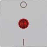 HK07 - Flächenwippe 2-polig mit Linse rot, Farbe: grau matt