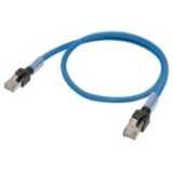 Ethernet patch cable, F/UTP, Cat.6A, LSZH (Blue), 0.2 m