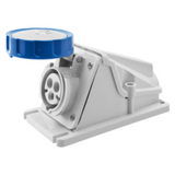 90° ANGLED SURFACE-MOUNTING SOCKET-OUTLET - IP67 - 2P+E 16A 200-250V 50/60HZ - BLUE - 6H - SCREW WIRING