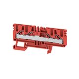 Feed-through terminal block, PUSH IN, 4 mm², 800 V, 32 A, Number of co