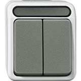 Series switch, 1-pole, light gray, AQUASTAR