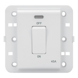 ONE-WAY SWITCH 2P 250V ac - BRITISH STANDARD - 45 A - 1 GANG - BACKLIT - WHITE - CHORUSMART