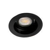 Akrah Round Recessed Spotlight Black