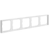 Galion - 5 gangs plate kit support - White