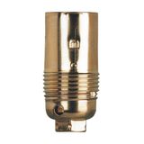 Socket for E14 bulb - brass-plated steel