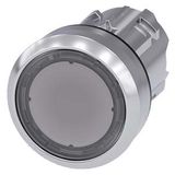 Pushbutton, 22 mm, round, metal, shiny, clear, pushbutton, flat momentary...3SU1050-0AB70-0AA0-Z Y19