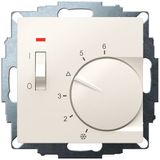 UP room controller, RAL1013 glossy 55x55, 5-30C, AC 24V, 1 opener 10 A at DC 24 V 100 W, temperature reduction approx. 4K