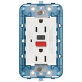 Two 2P+E 15A USA outlet with GFCI white