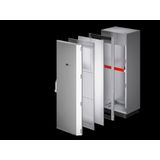 Sheet steel door, vertically divided, solid for VX IT, 800x2000 mm, RAL 7035