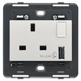 2P+E13ABS socket+switch +A-USB Next