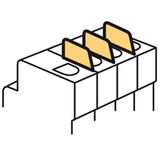 Spacing unit DX³ - with feedthrough - 0.5 module