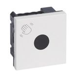 076666L Mosaic contactless switch with or without Neutral for 200W LED lighting control 2 modules - antimicrobial white