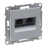 2XRJ45 SOCKET CAT5E UTP ALUMINIUM