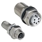 Bulk Head Connector, Pass-Thru, Micro 5-Pin, Thin Media