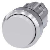 Pushbutton, 22 mm, round, metal, shiny, white, pushbutton, raised momentary contact 3SU1050-0BB60-0AA0-Z Y13