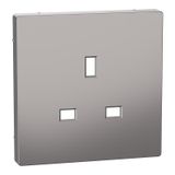 Central plate for British standard socket insert, stainless steel, system design