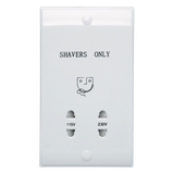 Dual Voltage Shaver Socket White