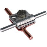 MV clamp Cu-Al f. Rd 8mm / Rd 8-10mm with hexagon screw