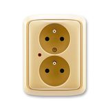 5592A-A2349D Double socket outlet with earthing pins, shuttered, with surge protection ; 5592A-A2349D
