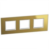 French and German standard plate square version 3x2 modules - reflective gold