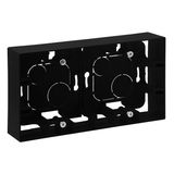 SURFACE-MOUNTING BOX 2 GANG BLACK