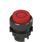 Red protruding luminous button with brand E2 1PL2S321L1