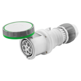 STRAIGHT CONNECTOR HP - IP66/IP67/IP68/IP69 - 3P+E 63A >50V >300-500HZ - GREEN - 2H - MANTLE TERMINAL