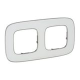 Plate Valena Allure - 2 gang - white mirror