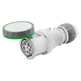 STRAIGHT CONNECTOR HP - IP66/IP67/IP68/IP69 - 3P+E 63A >50V 100-300HZ - GREEN - 10H - MANTLE TERMINAL