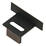 Profile end cap KLI flat  open for cable entry black