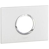 Plate Arteor - Italian / US std - round - 2 modules - white