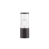 Dark Grey Aluminum & Clear Acrylic LED E27 1x12 Watt 220-240 Volt Blub Excluded IP65 D: 9 W: 12 H: 25 cm