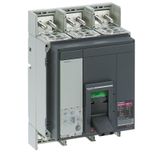 circuit breaker ComPact NS1600H, 70 kA at 415 VAC, Micrologic 5.0 trip unit, 1600 A, fixed,3 poles 3d