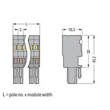 1-conductor female connector CAGE CLAMP® 4 mm² gray, green-yellow