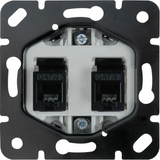 Thea Blu Colorless - General Two Gang Num Phone Socket (2xCAT3)