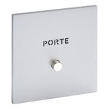 67591 Art d'Arnould universe Epure illuminated push button 1 position with marking Holder - satin steel