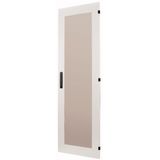 Door to switchgear area, transparent, IP55, HxW=2000x400mm, grey