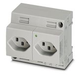 Double socket Phoenix Contact EO-J/UT/LED/DUO 250V 16A