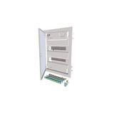 Hollow wall compact distribution board, 2-rows, super-slim sheet steel door