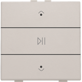 Single audio control with LEDs for Niko Home Control, light grey