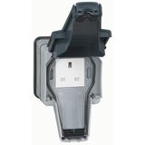 Socket outlet Plexo 66 - 1 gang unswitched - moulded plug - 13 A - 250 V~ - grey