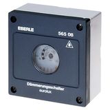 Twilight switch AC 230V, 1 make contact, 10A, approx. 1...100Lux, protection class IP 54