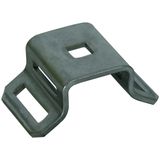 Bracket StSt f. fix. tension. strap 25mm w. square hole 9mm f. pipes D