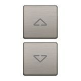 2 buttons Flat arrows symbol nickel