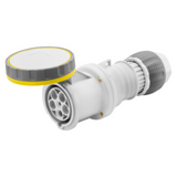 STRAIGHT CONNECTOR HP - IP66/IP67/IP68/IP69 - 3P+N+E 63A 100-130V 50/60HZ - YELLOW - 4H - MANTLE TERMINAL